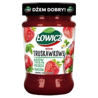 Łowicz DŻEM TRUSKAWKA TRUSKAWKOWY z truskawek NISKOSŁODZONY