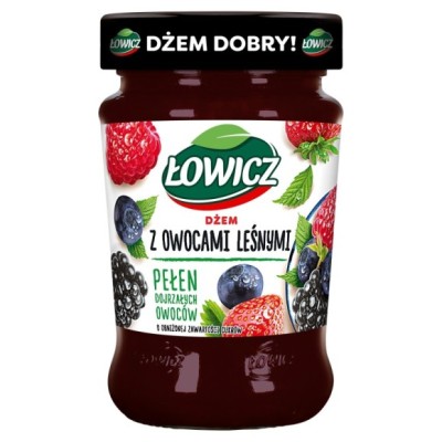 Łowicz DŻEM OWOCE LEŚNE z owoców leśnych NISKOSŁODZONY 280g