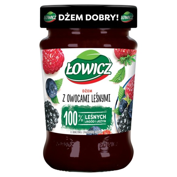 Łowicz DŻEM OWOCE LEŚNE z owoców leśnych NISKOSŁODZONY 280g