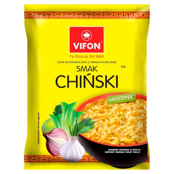VIFON ZUPA BŁYSKAWICZNA zupka chińska smak KURCZAK CHIŃSKI
