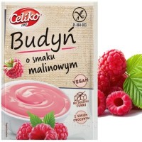 CELIKO BUDYŃ o smaku MALINOWYM bez cukru bez glutenu smak