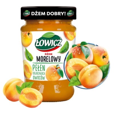 Łowicz DŻEM MORELA MORELOWY z moreli NISKOSŁODZONY 280g