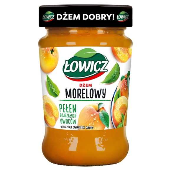Łowicz DŻEM MORELA MORELOWY z moreli NISKOSŁODZONY 280g