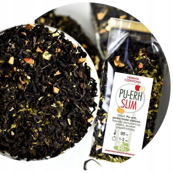 HERBATA czerwona PU-ERH SLIM odchudzająca! 50g hit