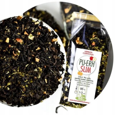 HERBATA czerwona PU-ERH SLIM odchudzająca! 50g hit