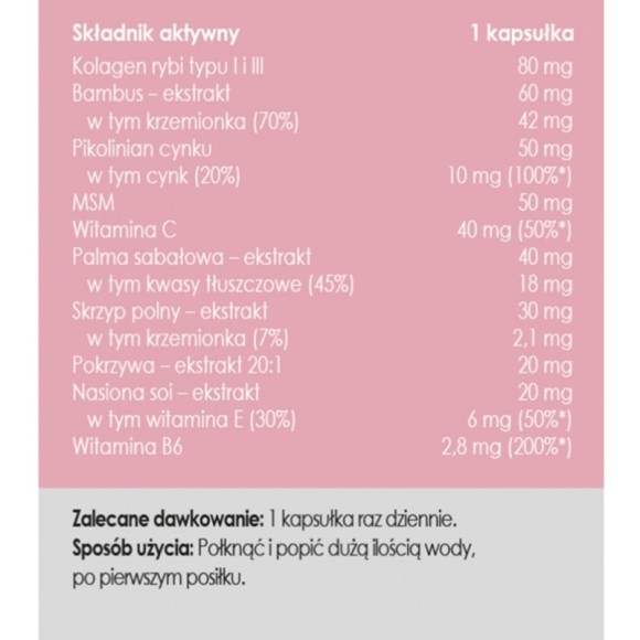 Yango Panaseus WŁOSY SKÓRA PAZNOKCIE 50 kapsułek