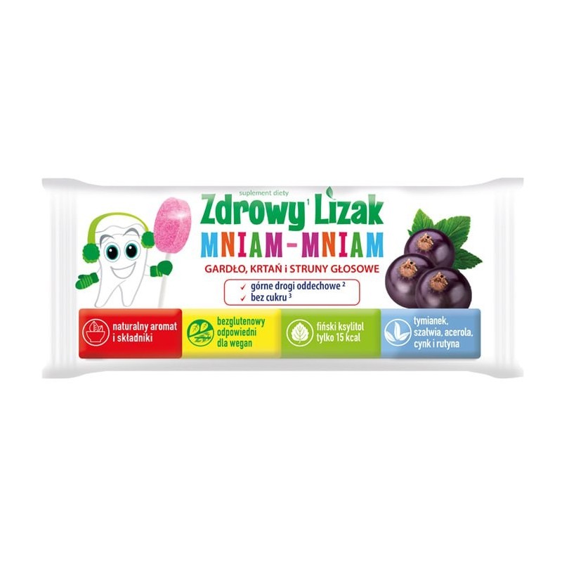 Starpharma ZDROWY LIZAK na KRTAŃ I STRUNY GŁOSOWE porzeczka
