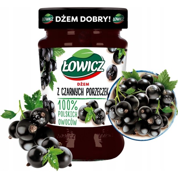 Łowicz DŻEM CZARNA PORZECZKA porzeczkowy z porzeczki