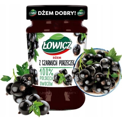 Łowicz DŻEM CZARNA PORZECZKA porzeczkowy z porzeczki