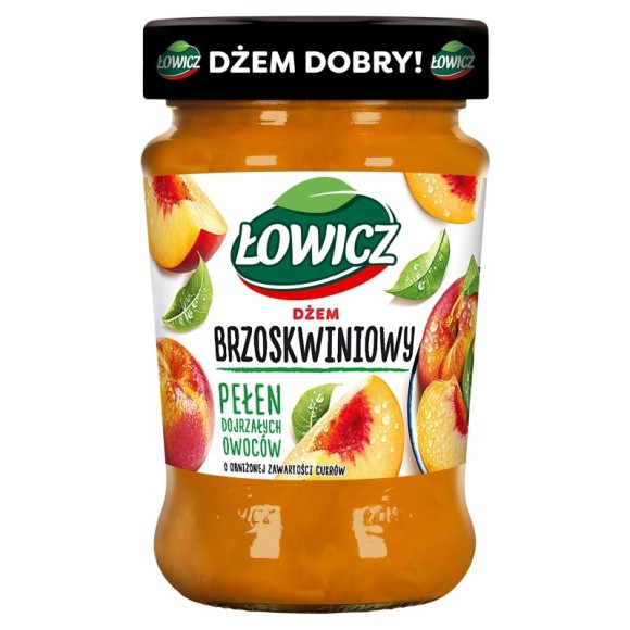 Łowicz DŻEM BRZOSKWINIOWY z brzoskwini NISKOSŁODZONY 280g