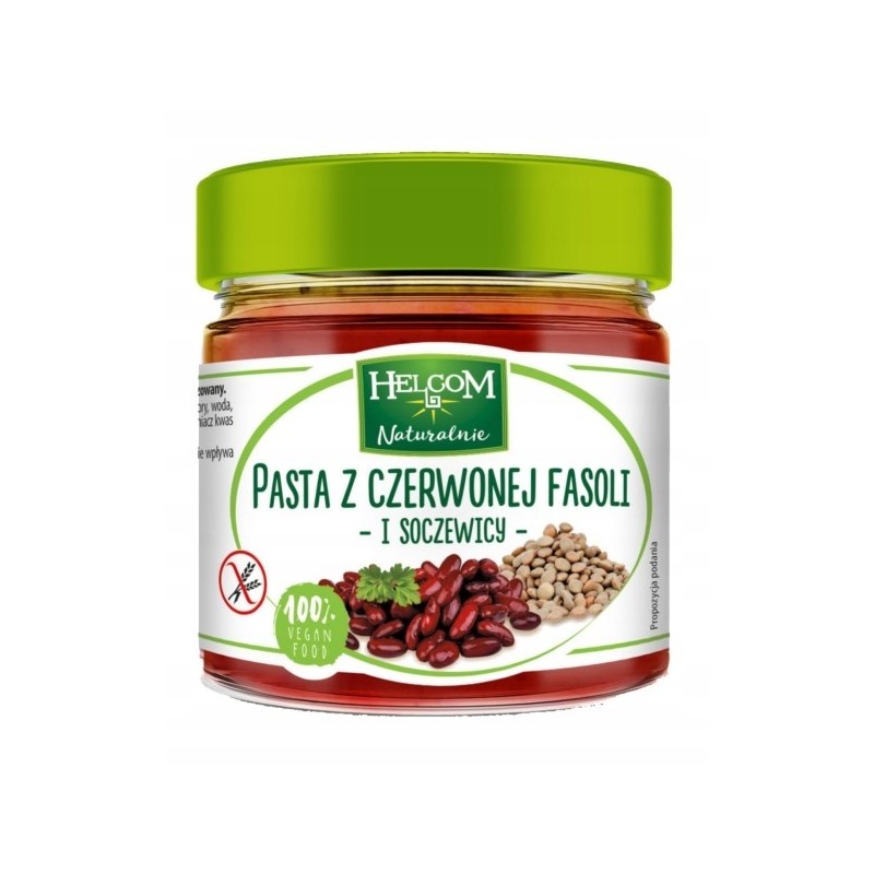 Helcom PASTA Z CZERWONEJ FASOLI I SOCZEWICY 180g do