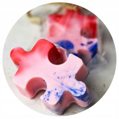 MYDŁO ręcznie robione PUZZLE PUZEL winogrono melon