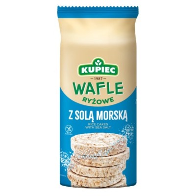 Kupiec WAFLE RYŻOWE Z SOLĄ MORSKĄ bezglutenowe 120g