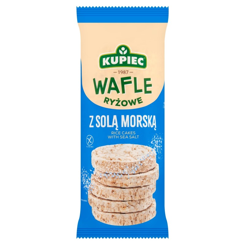 Kupiec WAFLE RYŻOWE Z SOLĄ MORSKĄ bezglutenowe 120g