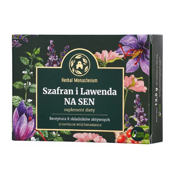 Herbal SZAFRAN I LAWENDA NA SEN melatonina ashwagandha 30