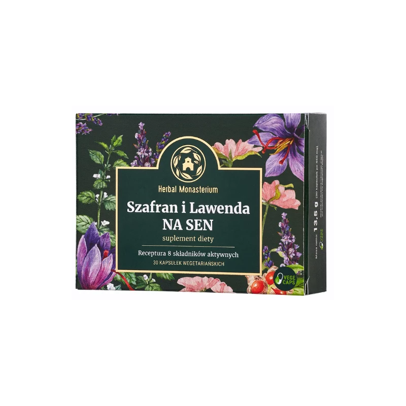 Herbal SZAFRAN I LAWENDA NA SEN melatonina ashwagandha 30