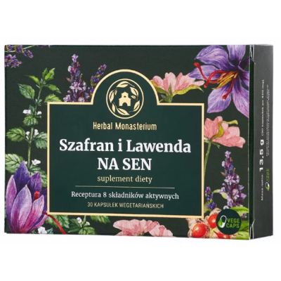 Herbal SZAFRAN I LAWENDA NA SEN melatonina ashwagandha 30