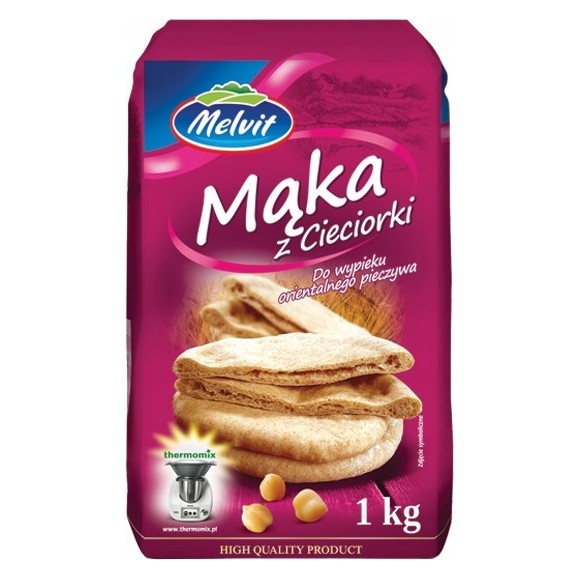 Melvit MĄKA Z CIECIERZYCY CIECIORKI 1000g 1KG niski indeks