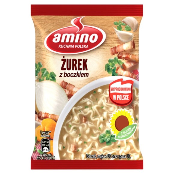 AMINO zupa zupka chińska ŻUREK Z BOCZKIEM 64g