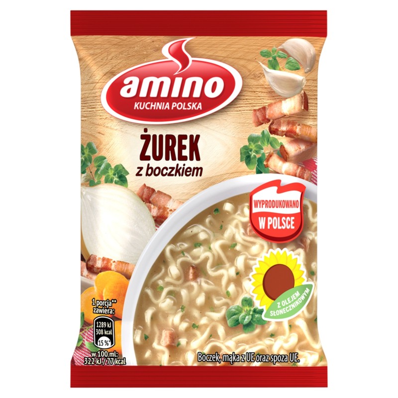 AMINO zupa zupka chińska ŻUREK Z BOCZKIEM 64g