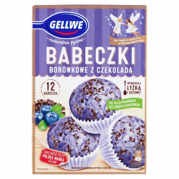 GELLWE BABECZKI BORÓWKOWE Z CZEKOLADĄ mieszanka do wypieku