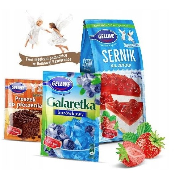 GELLWE BABECZKI BORÓWKOWE Z CZEKOLADĄ mieszanka do wypieku