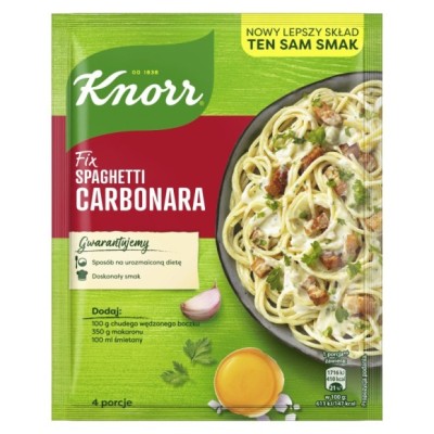 KNORR FIX SPAGHETTI CARBONARA 38g KRÓTKA DATA