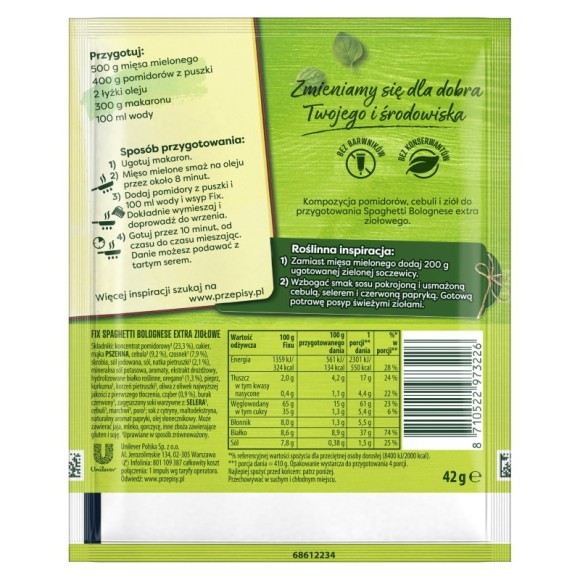 Knorr FIX SPAGHETTI BOLOGNESE EXTRA ZIOŁOWE