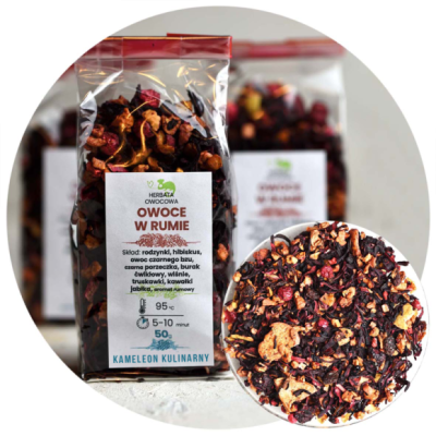 KAMELEON HERBATA OWOCOWA aromatyzowana OWOCE W RUMIE