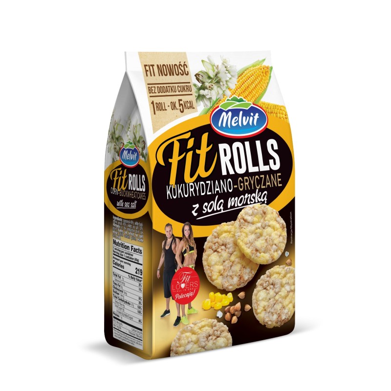 Melvit FIT ROLLS KUKURYDZIANO-GRYCZANE Z SOLĄ 60g mini