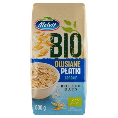 Melvit bio EKOLOGICZNE PŁATKI OWSIANE GÓRSKIE 500g 0,5KG