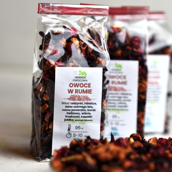 KAMELEON HERBATA OWOCOWA aromatyzowana OWOCE W RUMIE