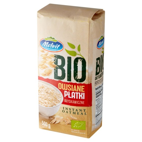 Melvit bio EKOLOGICZNE PŁATKI OWSIANE BŁYSKAWICZNE 500g