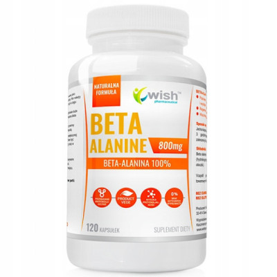 BETA ALANINE BETA-ALANINA 100% 800mg120kaps WISH pomoc WYDOLNOŚĆ WYSIŁKOWA