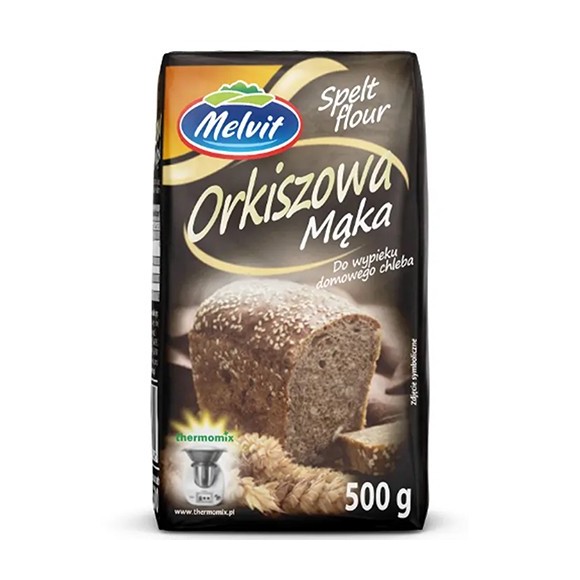 Melvit MĄKA ORKISZOWA do wypieku domowego chleba 500g 0,5KG