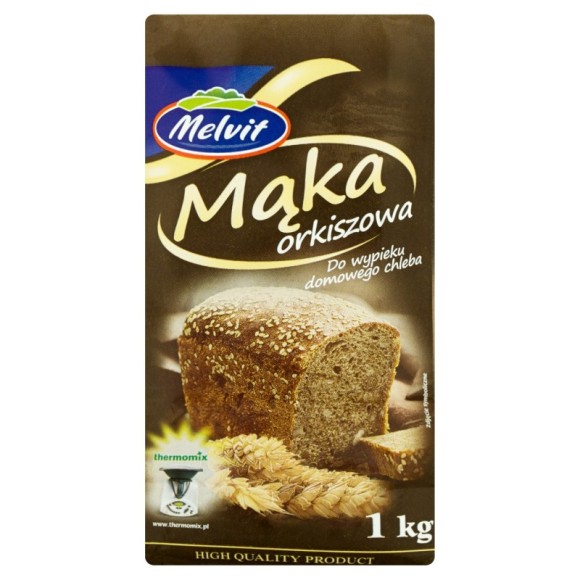 Melvit MĄKA ORKISZOWA do wypieku domowego chleba 1000g 1KG