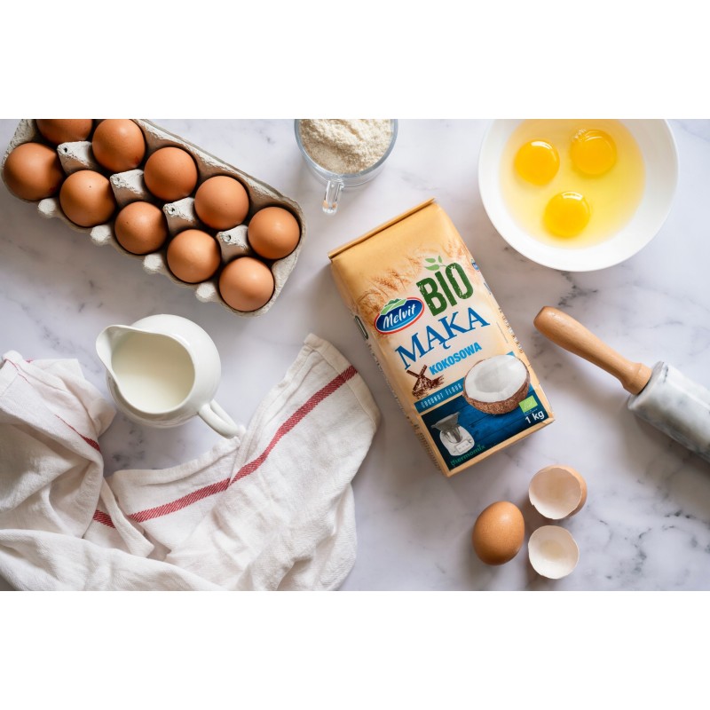 Melvit bio ekologiczna MĄKA KOKOSOWA 1000g 1KG bezglutenowa