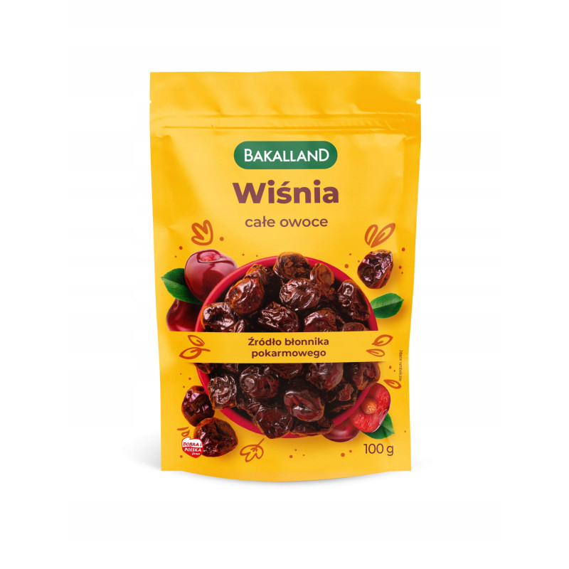 WIŚNIA KANDYZOWANA całe owoce 100g Wiśnie Kandyzowane