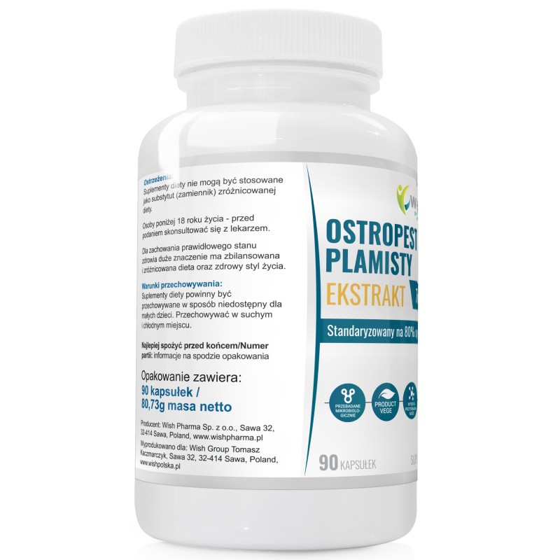 Wish OSTROPEST PLAMISTY 777mg 90kps 80% SYLIMARYNY wsparcie