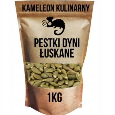 PESTKI DYNI ŁUSKANE 1KG dynia pestki 1000g KAMELEON KULINARNY
