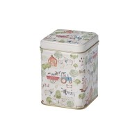 PUSZKA METALOWA na HERBATĘ DUŻA na 100g CZARNA