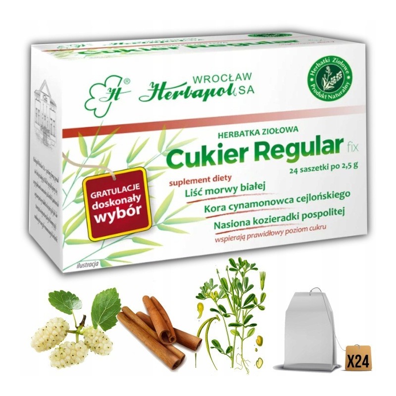 Herbapol CUKIER REGULAR zioła 24szt 48G Morwa biała