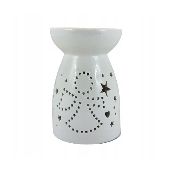 KOMINEK CERAMICZNY na olejki zapachy woski KREMOWY z