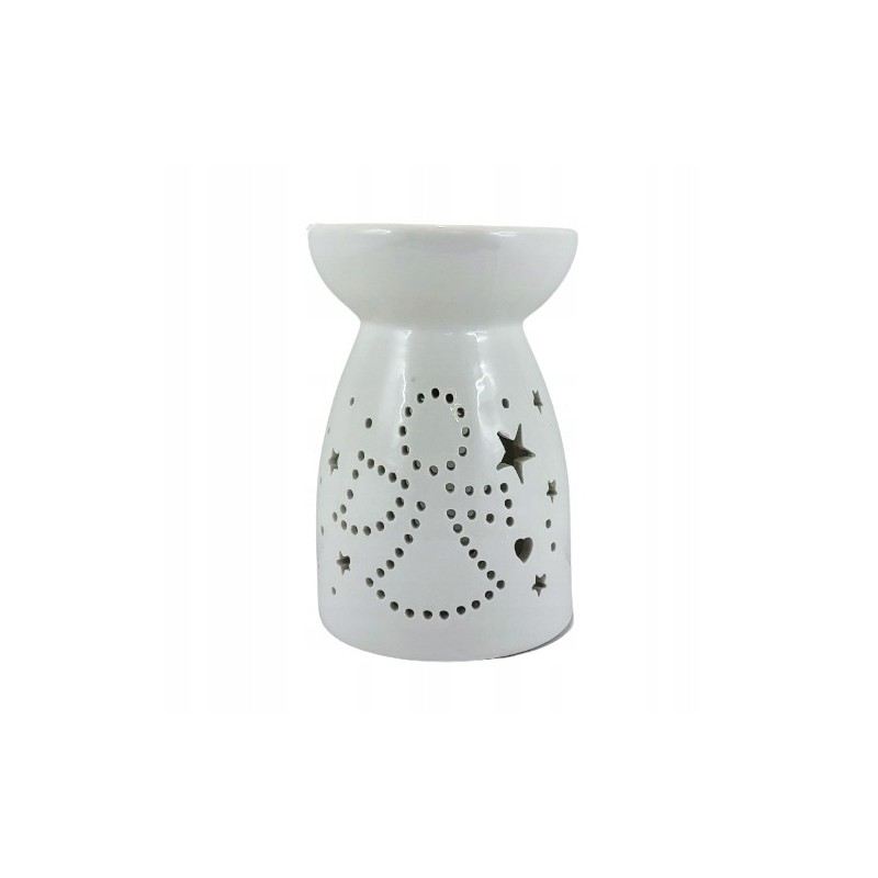KOMINEK CERAMICZNY na olejki zapachy woski KREMOWY z