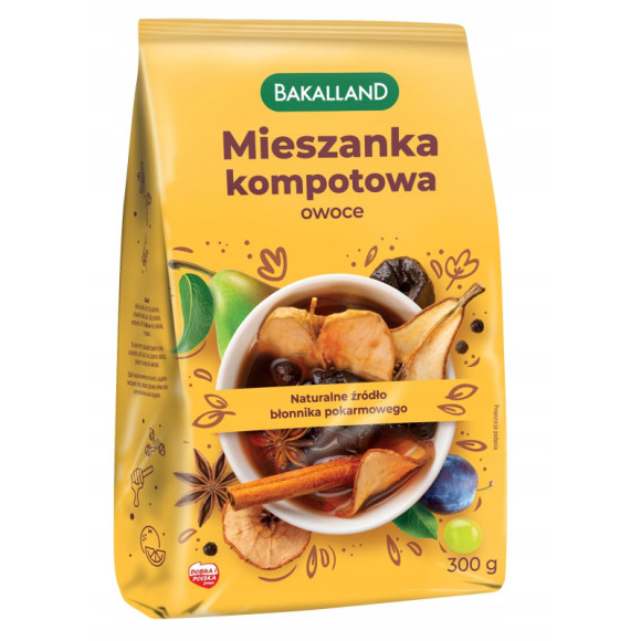 MIESZANKA KOMPOTOWA owoce NA KOMPOT Jabłko Śliwka Gruszka Aronia BAKALLAND MIESZANKA KOMPOTOWA owoce NA KOMPOT Jabłko Śliwka Gruszka Aronia BAKALLAND