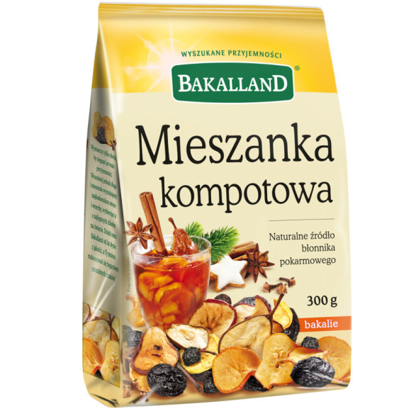 MIESZANKA KOMPOTOWA owoce NA KOMPOT Jabłko Śliwka Gruszka Aronia BAKALLAND MIESZANKA KOMPOTOWA owoce NA KOMPOT Jabłko Śliwka Gruszka Aronia BAKALLAND