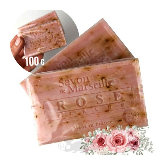 MYDŁO MARSYLSKIE RÓŻA różane rose 72% kostka 100g Le