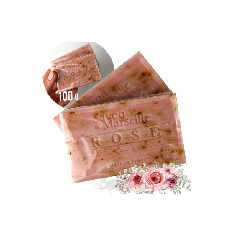 MYDŁO MARSYLSKIE RÓŻA różane rose 72% kostka 100g Le