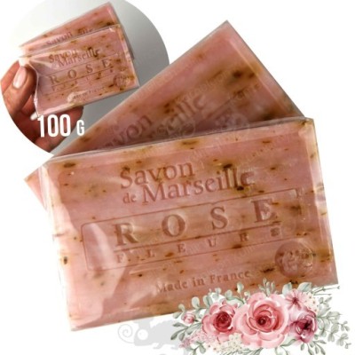 MYDŁO MARSYLSKIE RÓŻA różane rose 72% kostka 100g Le