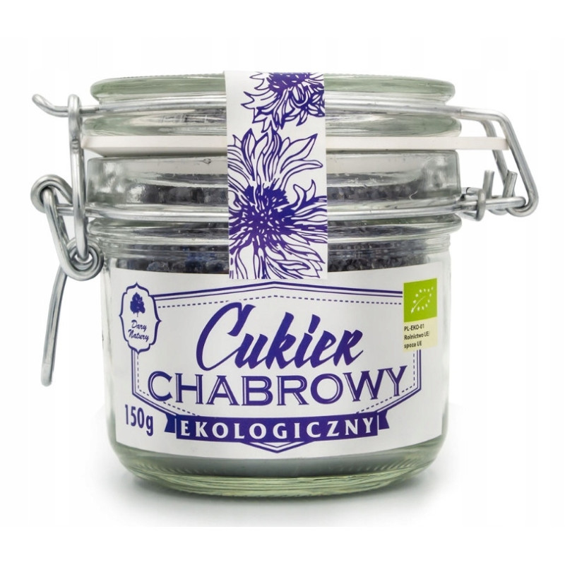 CUKIER CHABROWY EKOLOGICZNY smakowy DO DESERÓW WYPIEKÓW 150g DARY NATURY